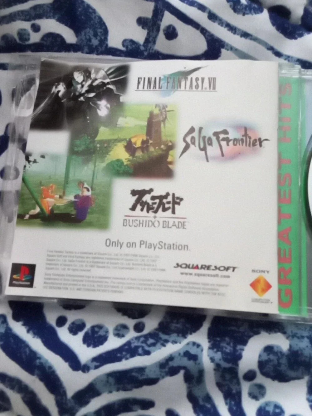 Sony Final Fantasy Tactics Disc - White and Black Artwork